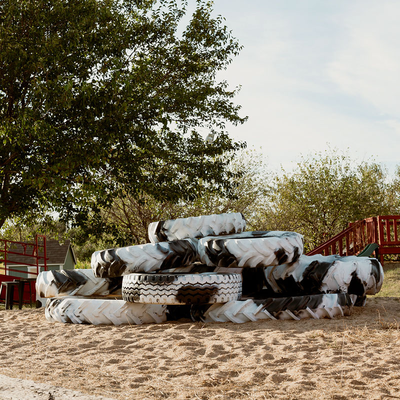 Pumpkin Patch Tulsa Cow Tire Pile